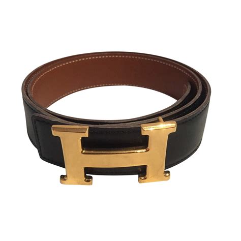 gold buckle hermes black belt|Hermes black belt silver h.